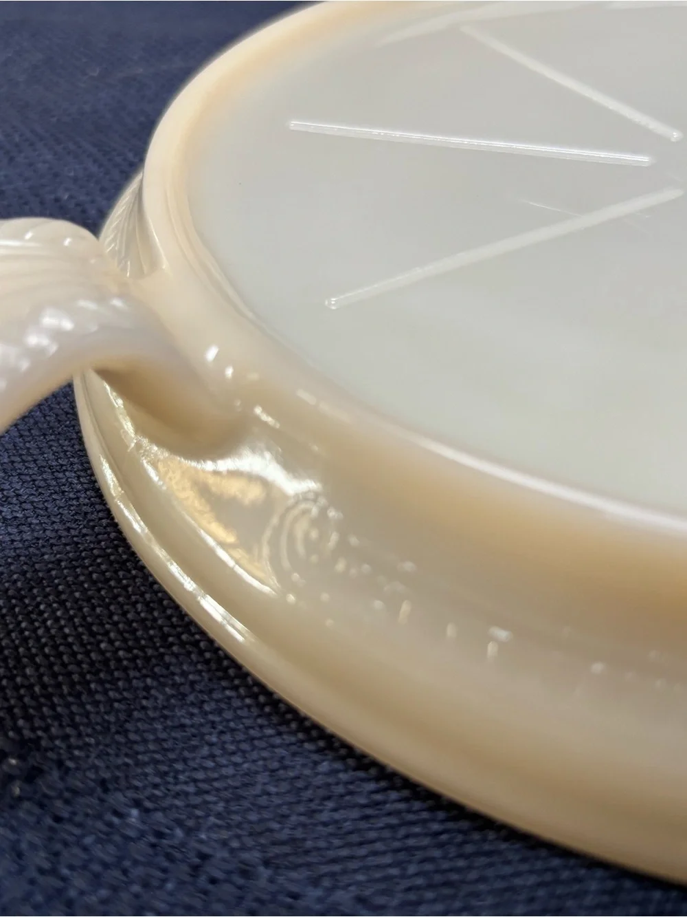 Vintage Fire King Ivory casserole serving dish